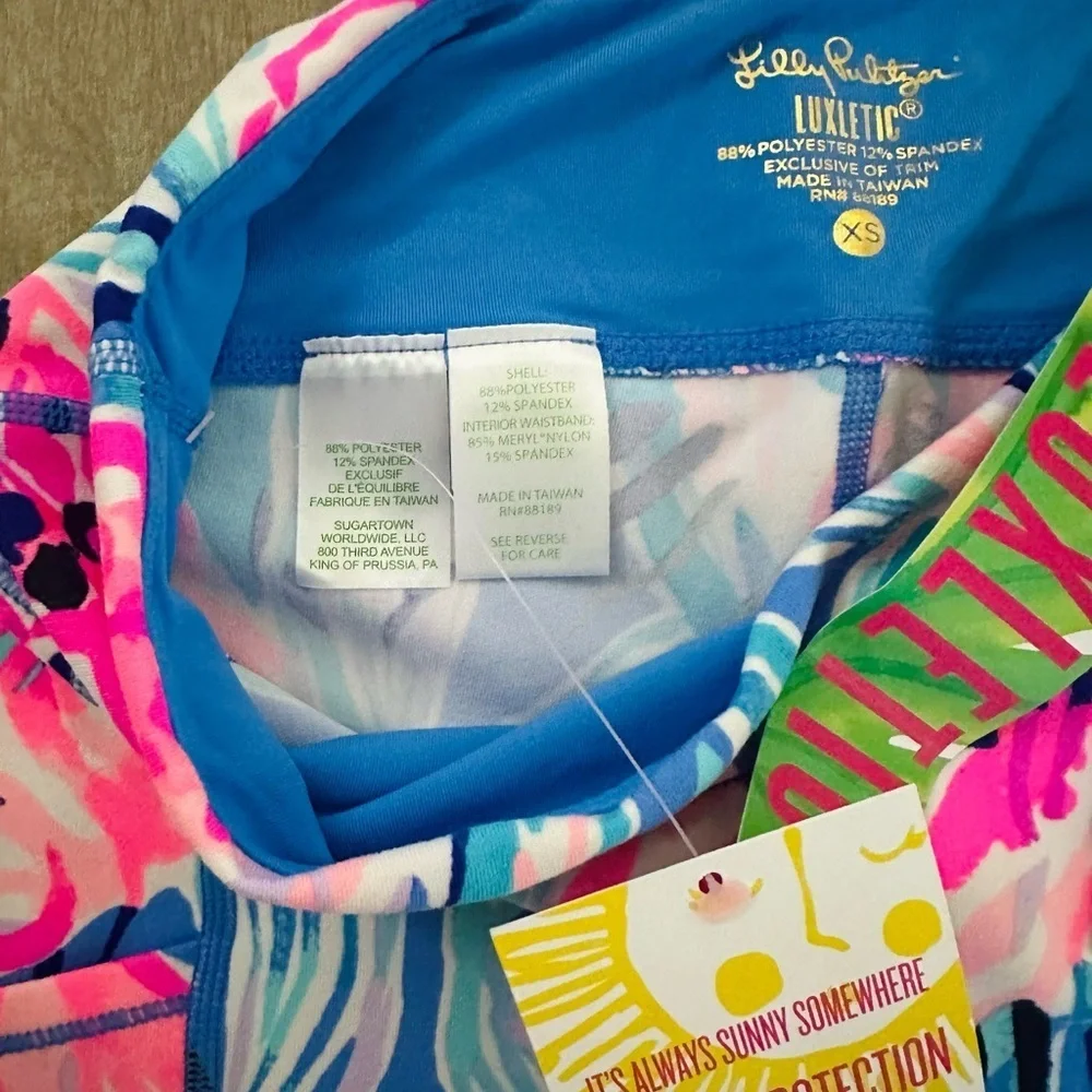 New Lilly Pulitzer Tropical Cropped Leggings Women’s XS Fara Weekender Luxletic
